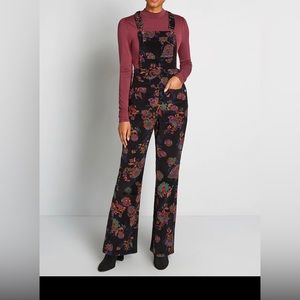 ModCloth Brand Paisley Makes Perfect Corduroy Overalls NWT